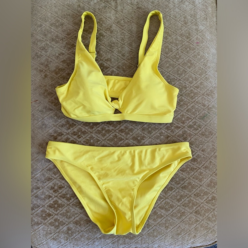 Women’s High Cut Briefs Yellow Bikini